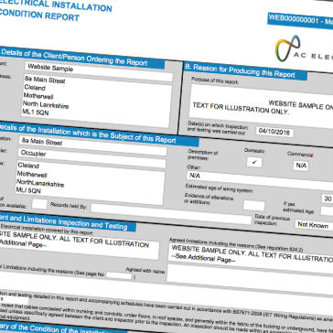 EICR Test Form